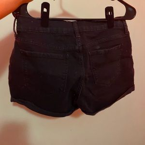 Black jean shorts